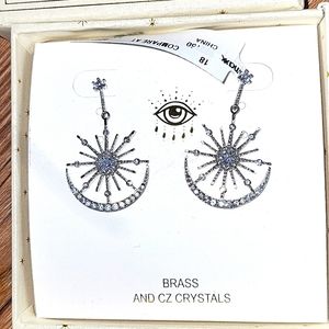 Eye Candy Los Angeles Luxe Collection Crystal Art Deco Drop Earrings